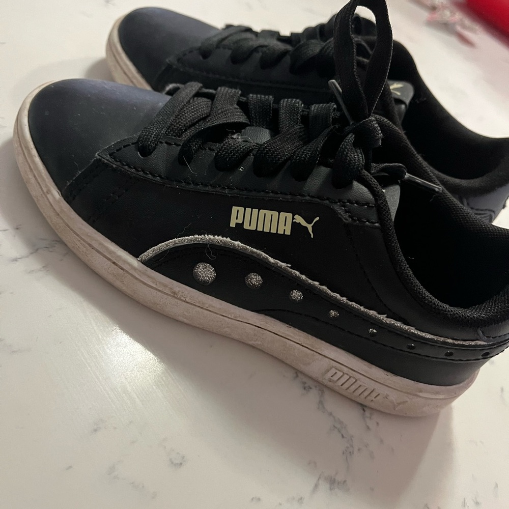 Puma Black Sneakers Suede Leather Low-Top